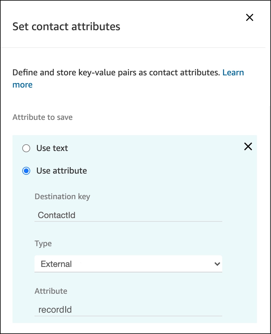 Set external attribute