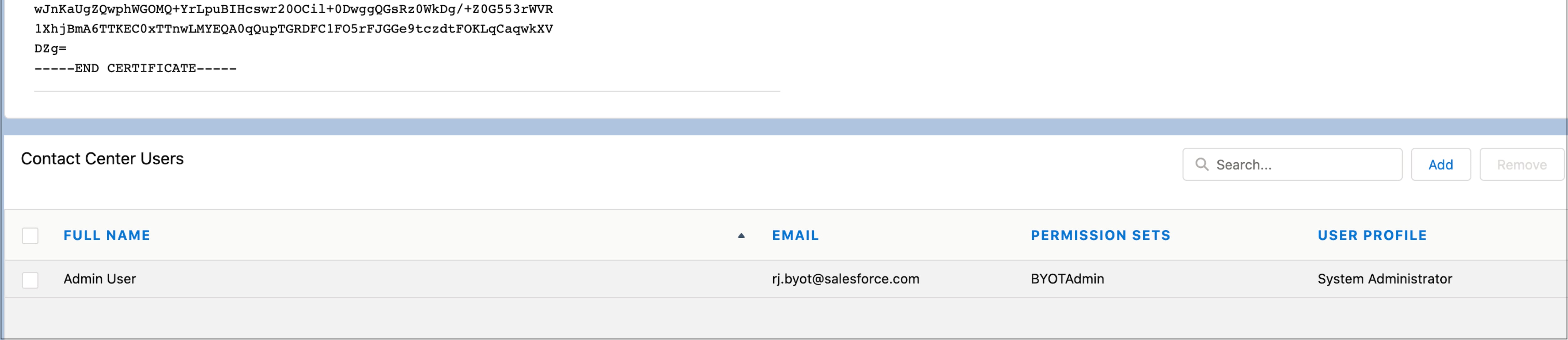 Add users to contact center.