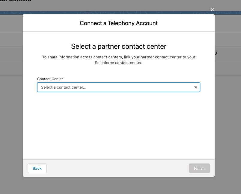 Connect a telephony account