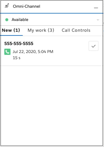 Omni-Channel utility window.