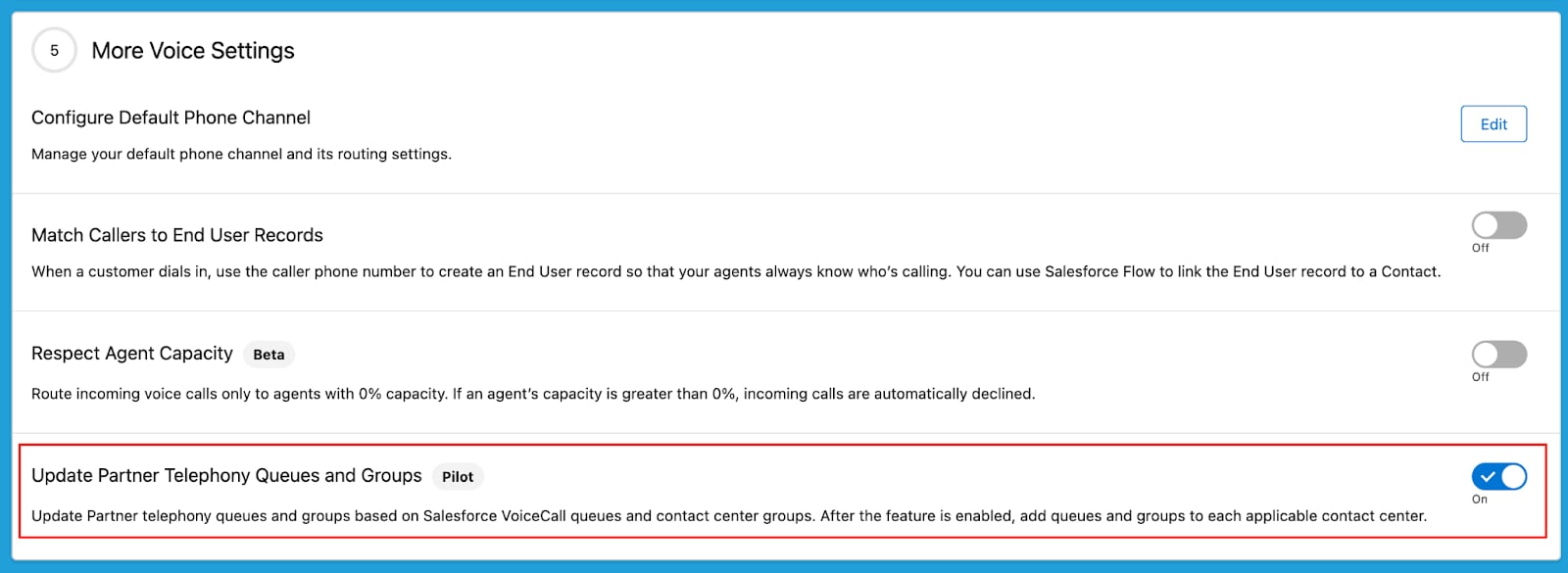 Update partner telephony queues and groups