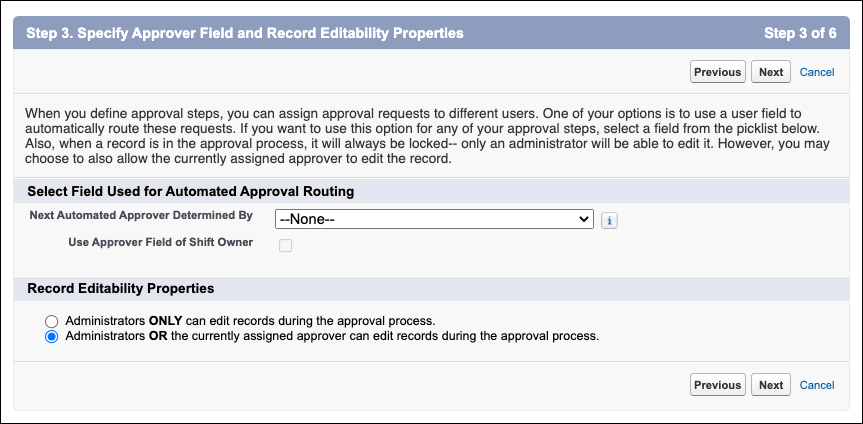 Specify record editability.