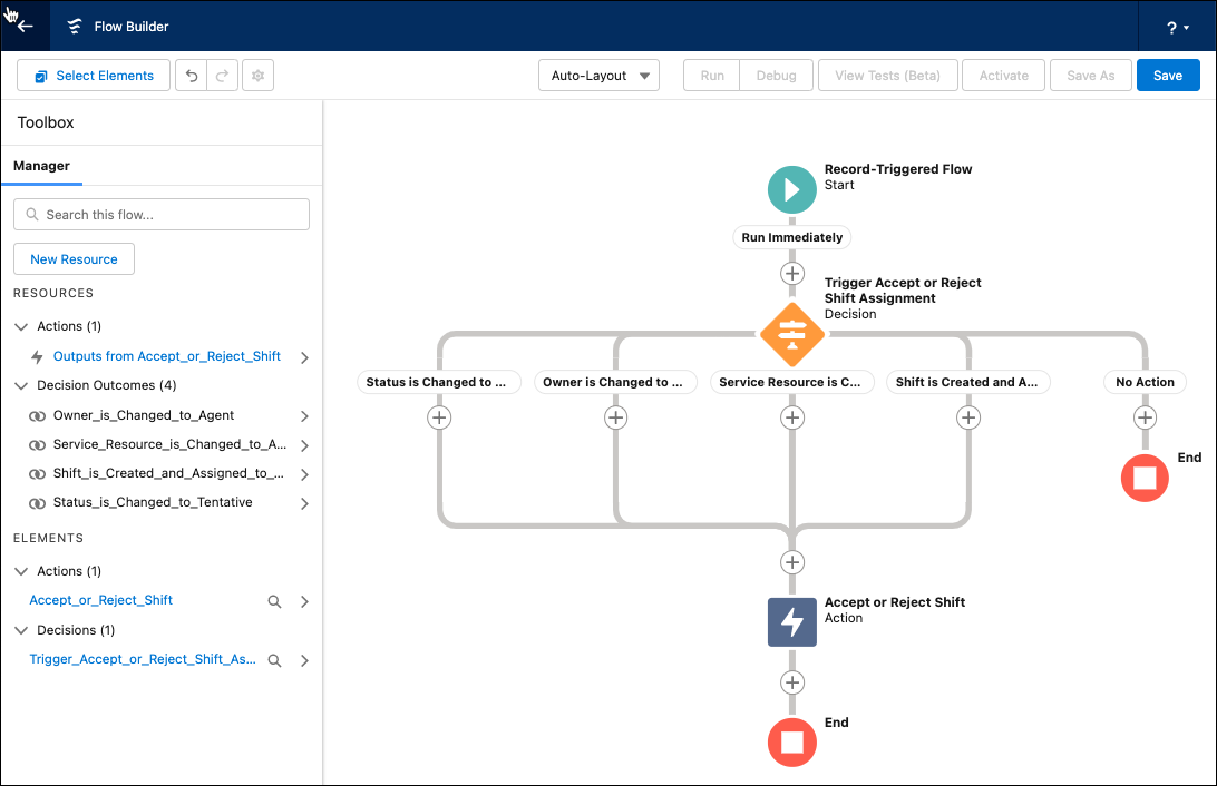 Link outcomes to the action in flow builder.